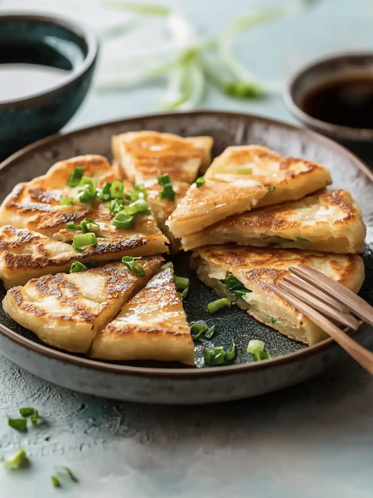 Savory Scallion Pancakes: Crispy Vegan Delight at Home 5 Scallion Pancakes