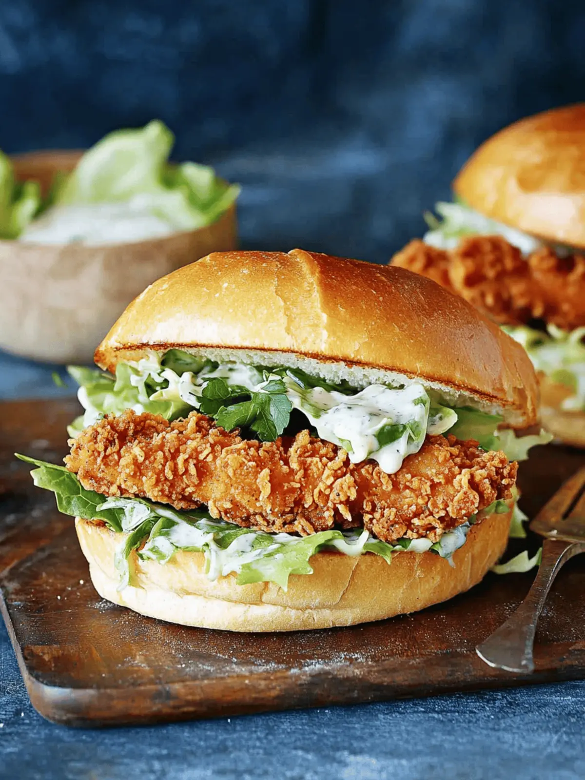 Crispy Chicken Caesar Sandwich