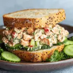 Cucumber Dill Salmon Salad Sandwich