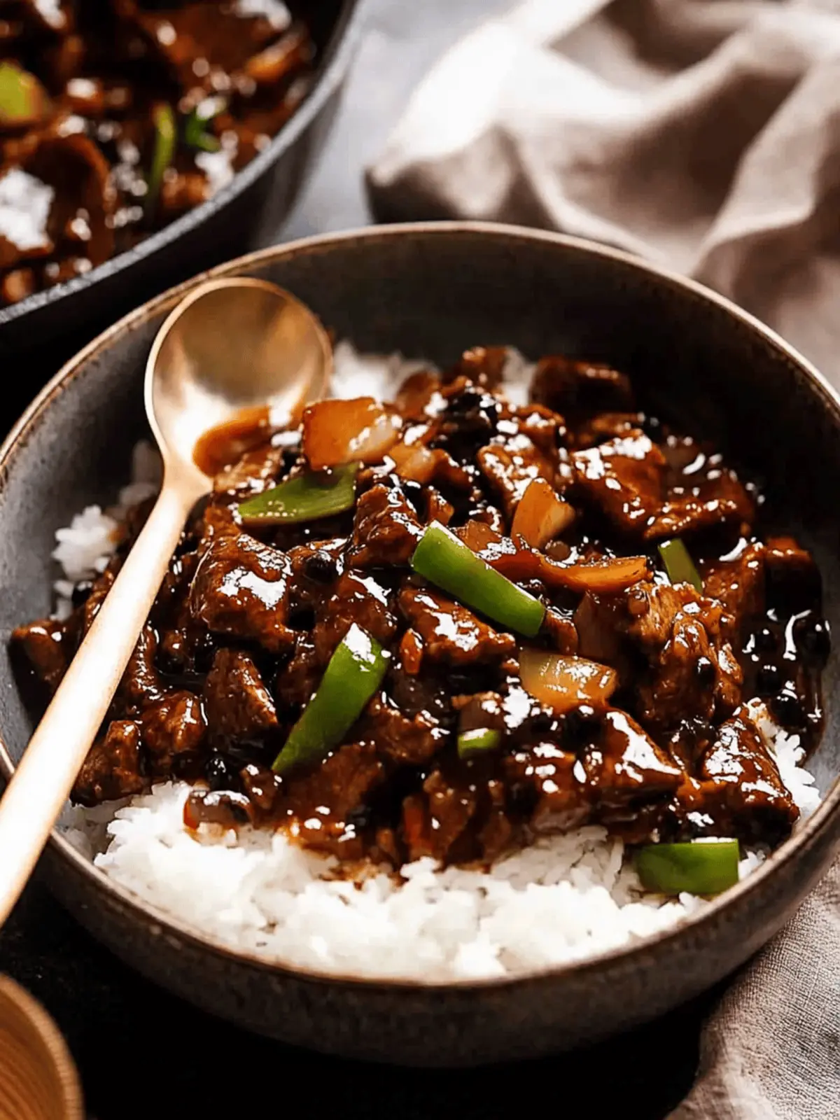 Beef in black bean sauce
