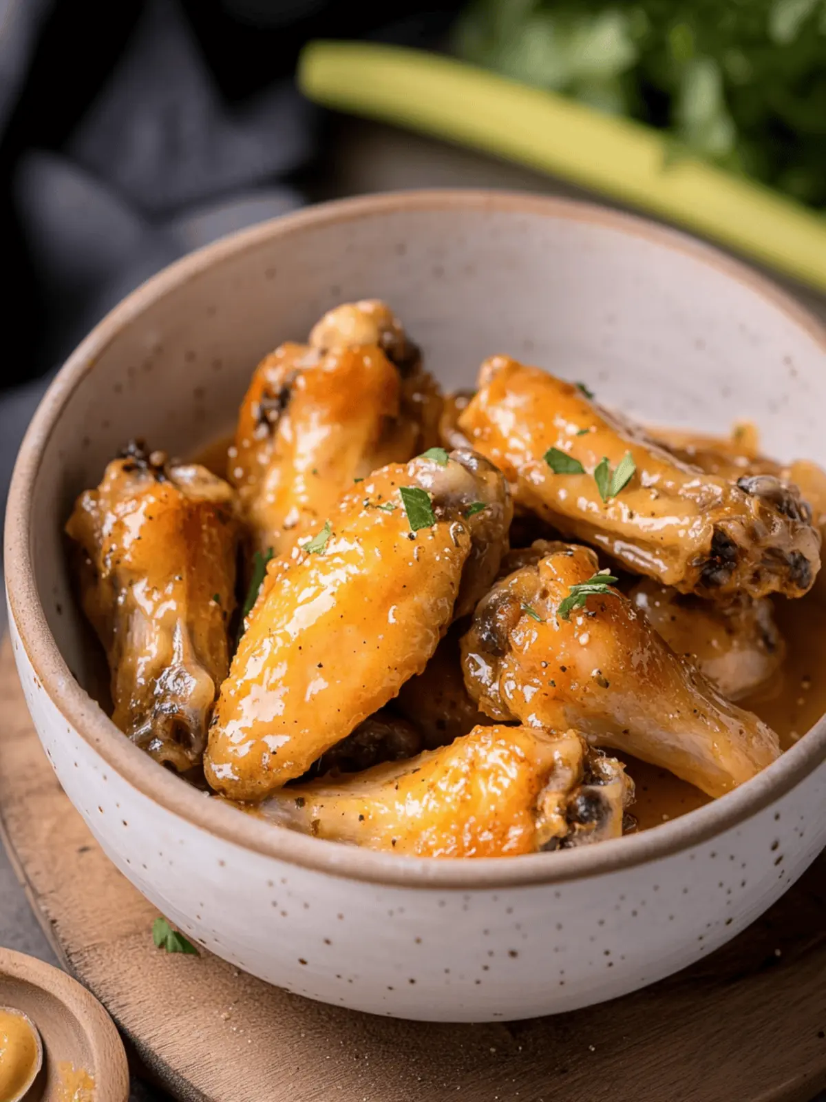 Savory Garlic Butter Chicken Wings With a Buffalo Kick 4 Garlic Butter Chicken Wings