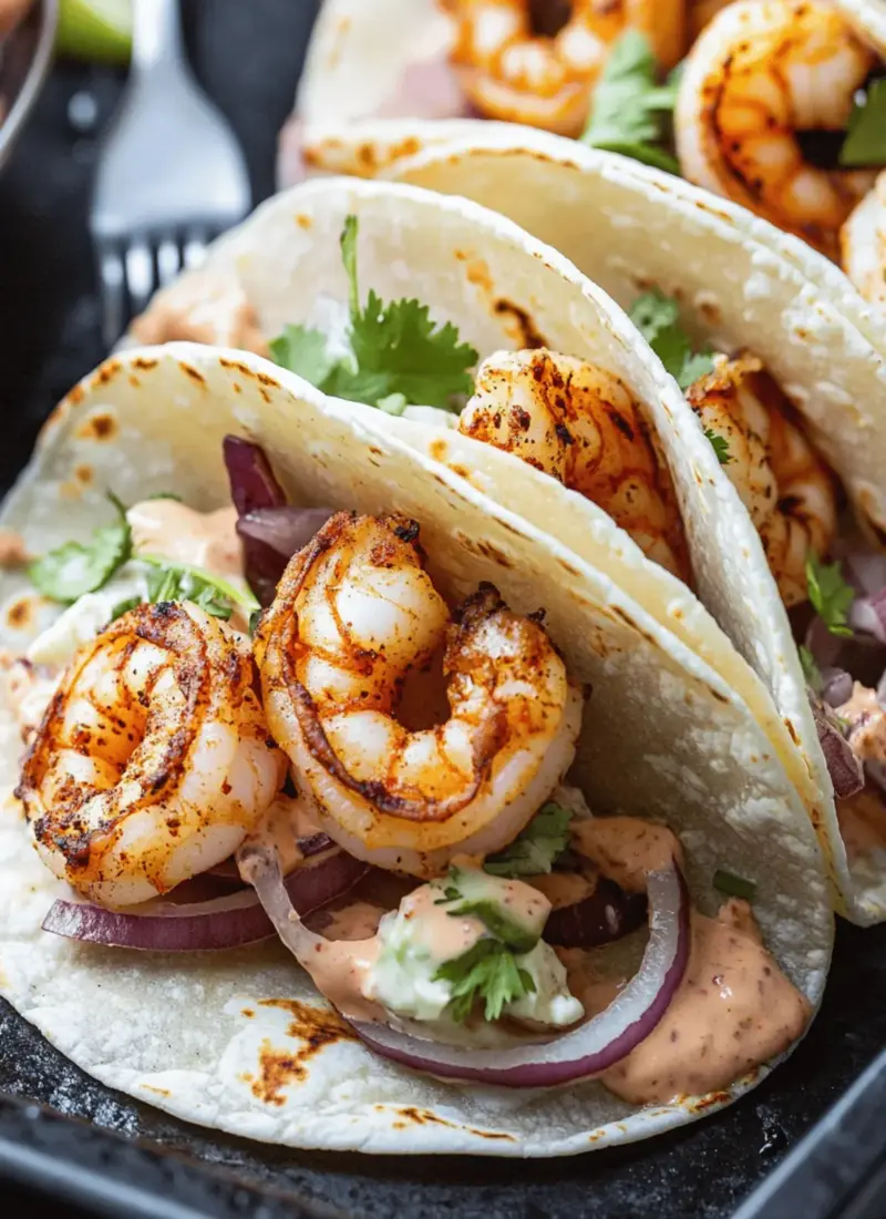 30 Minute Air Fryer Shrimp Tacos