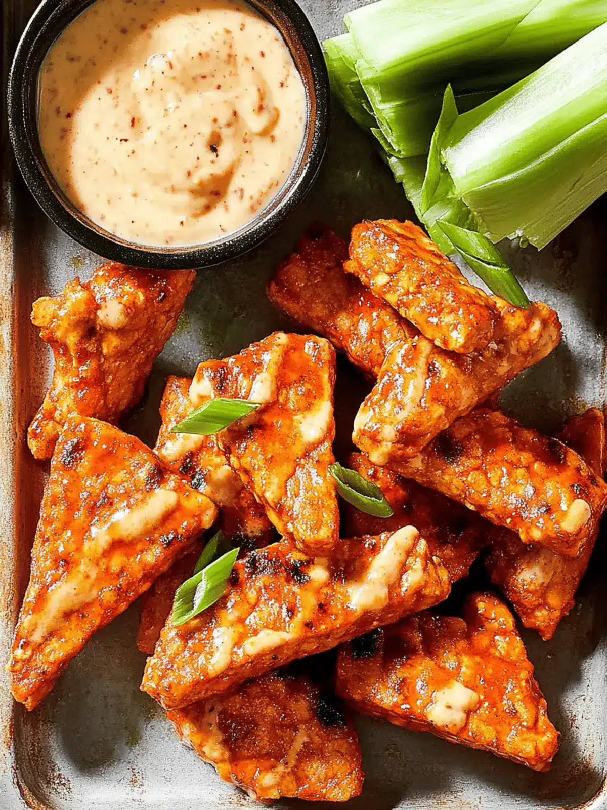 Tempeh Buffalo “Wings”