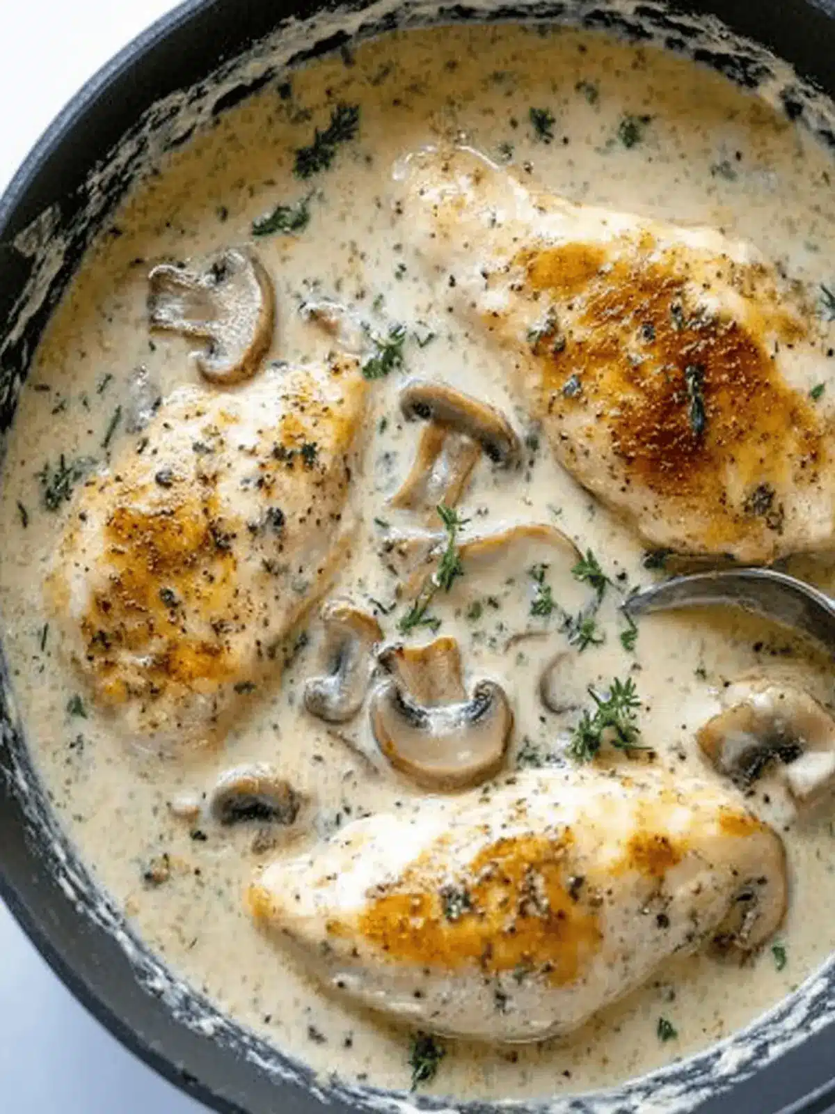Creamy Mushroom Parmesan Chicken