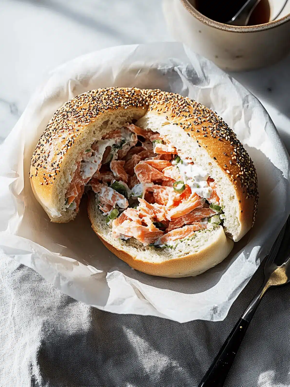 Ultimate Chopped Salmon Bagel: A Creamy Delight Awaits 3 Chopped Salmon Bagel