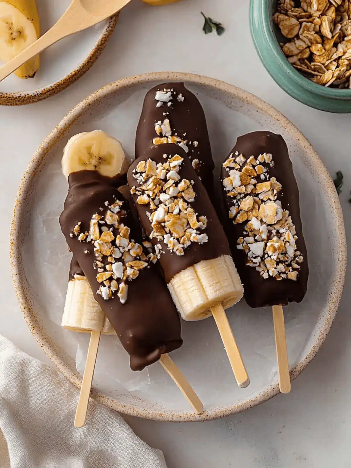 Chocolate Covered Banana Pops