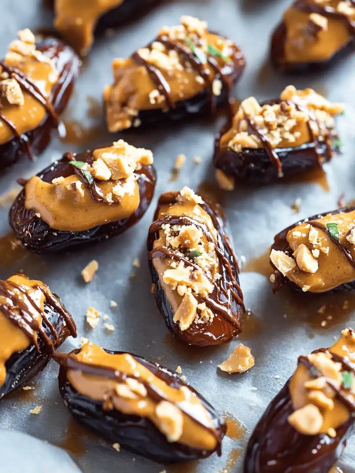 Stuffed Dates with Peanut Butter and Chocolate (Viral Healthy Snickers)