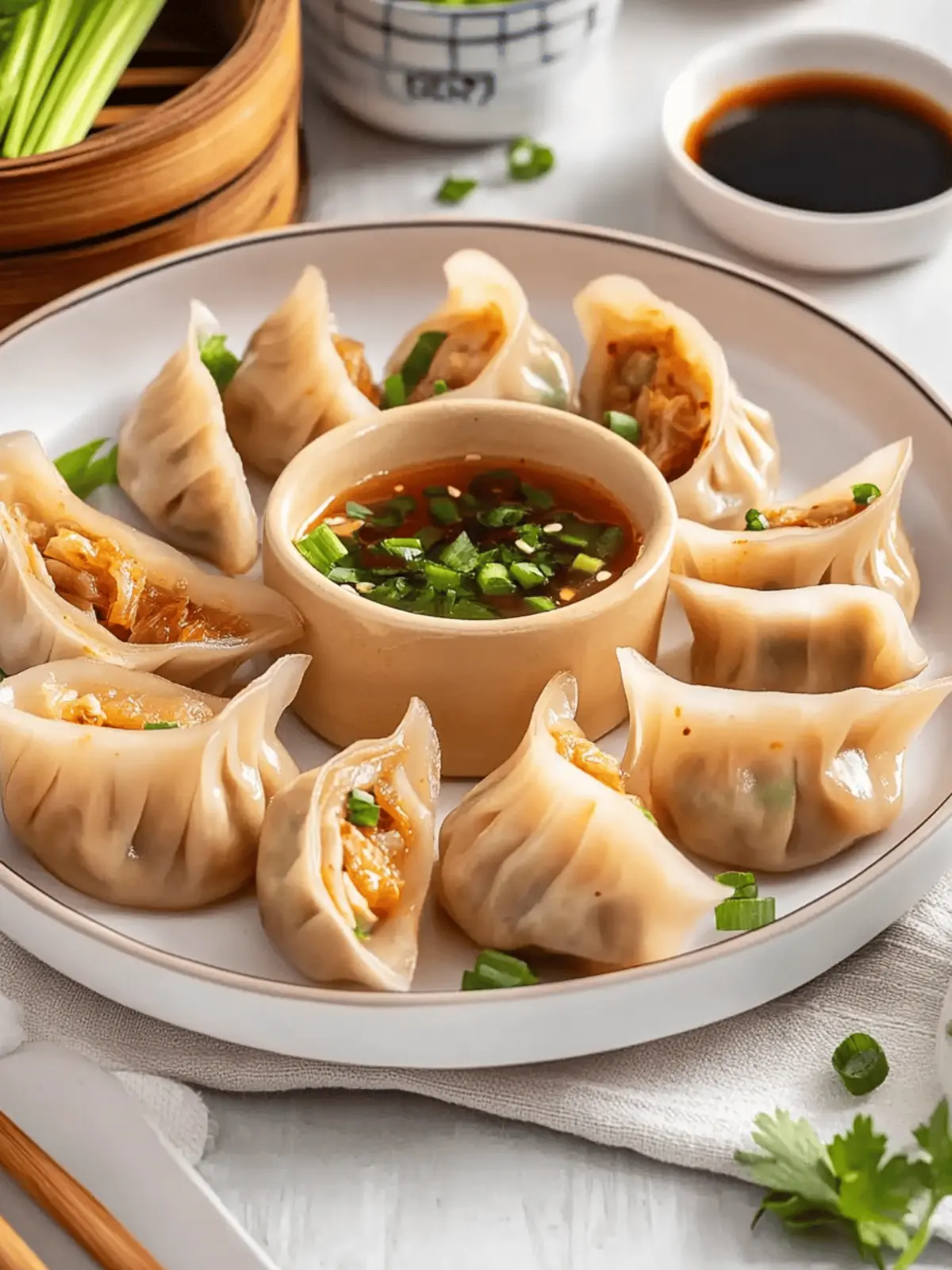 Perfectly Spicy Kimchi Mandu: Homemade Korean Delights 4 Kimchi Mandu (Korean Kimchi Dumplings)