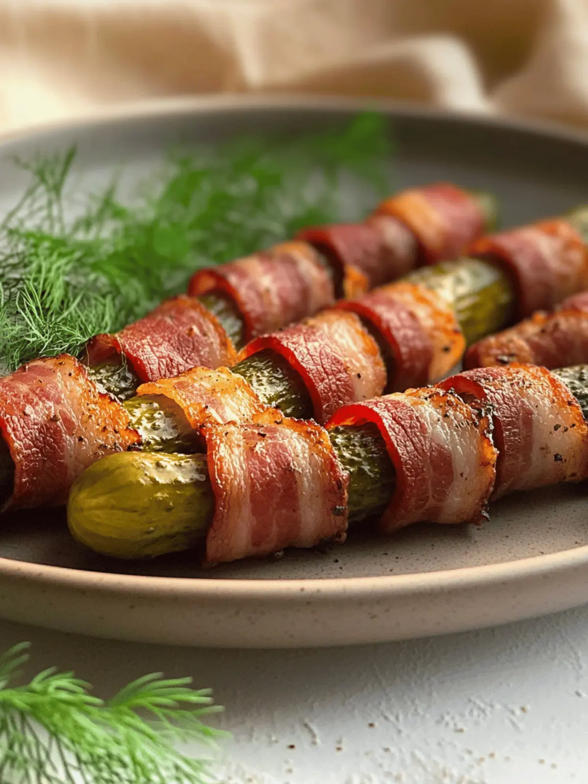 Bacon Wrapped Dill Pickles