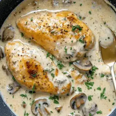 Creamy Mushroom Parmesan Chicken