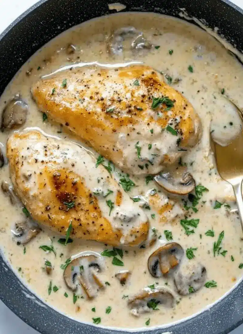 Creamy Mushroom Parmesan Chicken