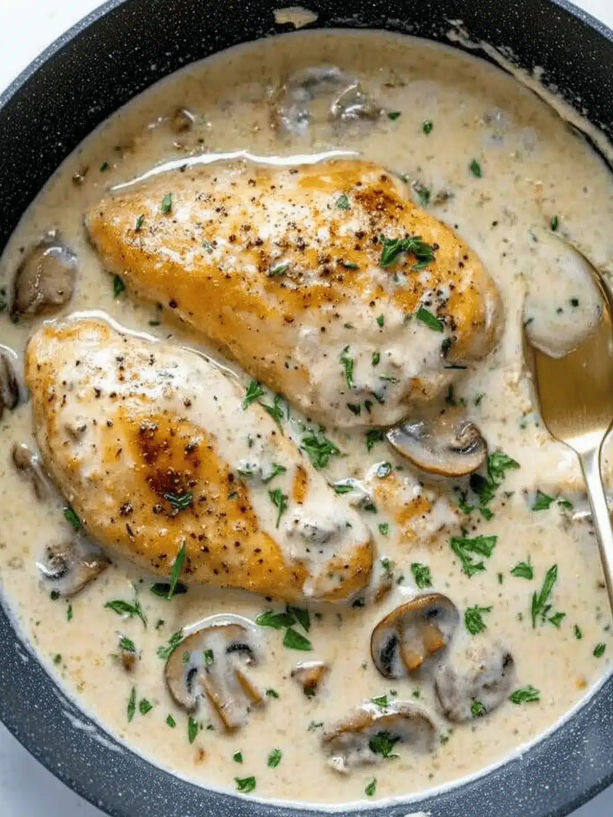 Creamy Mushroom Parmesan Chicken