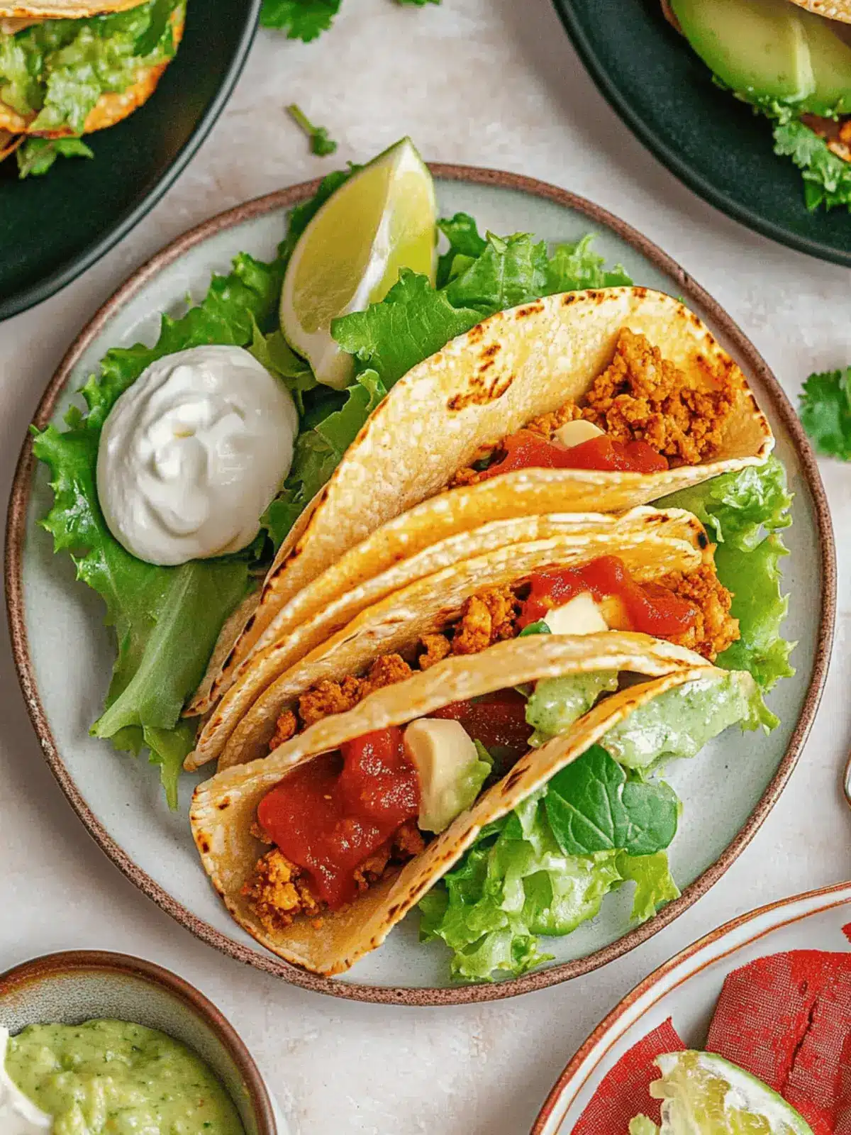 Baked Ground Chicken Tacos