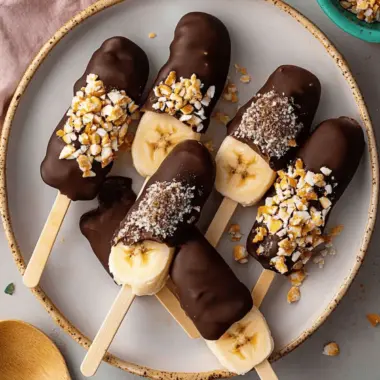 Chocolate Covered Banana Pops