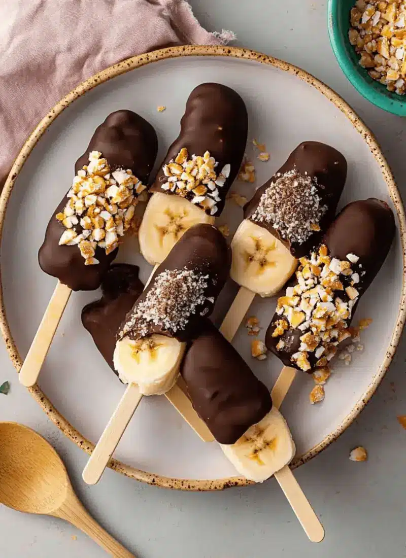 Chocolate Covered Banana Pops