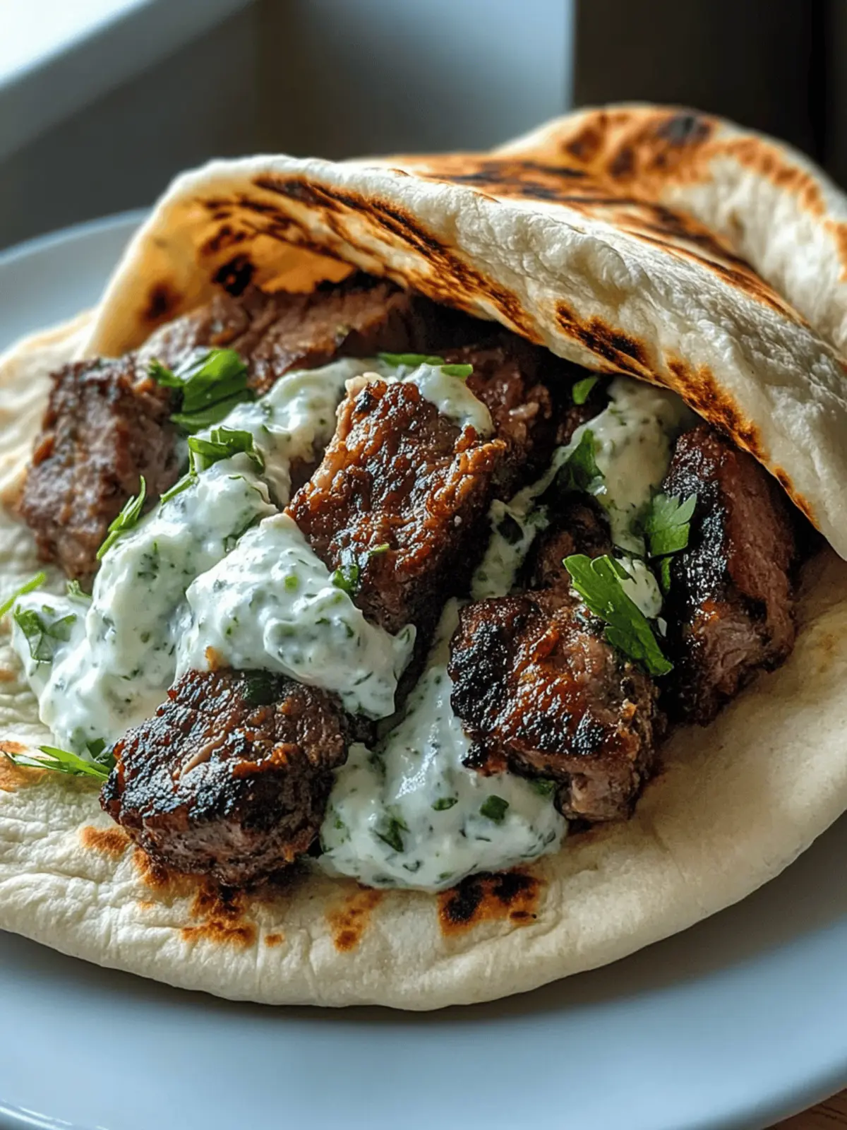 25-Minute Greek Lamb Pita Wraps with Homemade Tzatziki Bliss
