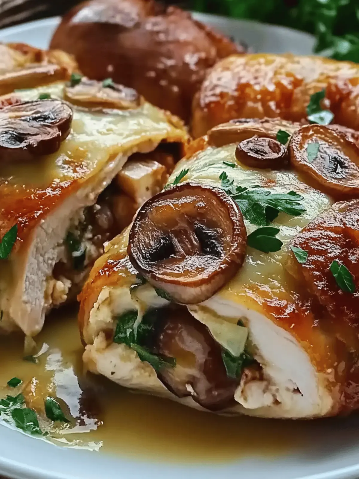 Mushroom Melt Stuffed Chicken – A Comforting & Flavorful Dish