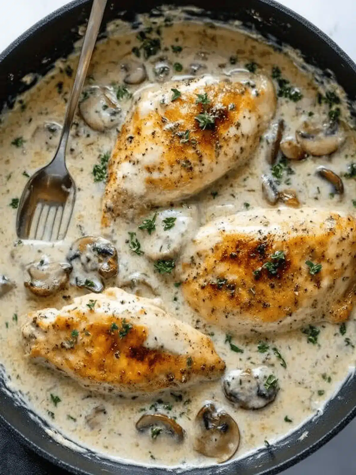 Creamy Mushroom Parmesan Chicken