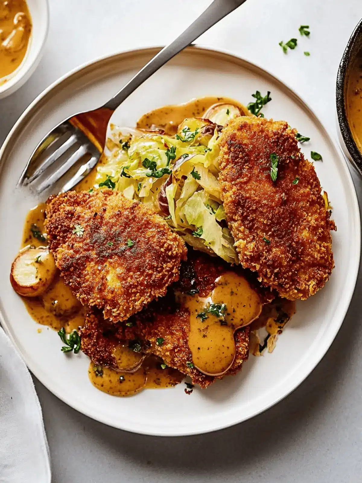 Crispy Cabbage Schnitzel with Flavor-Packed Mushroom Gravy 3 Cabbage Schnitzel