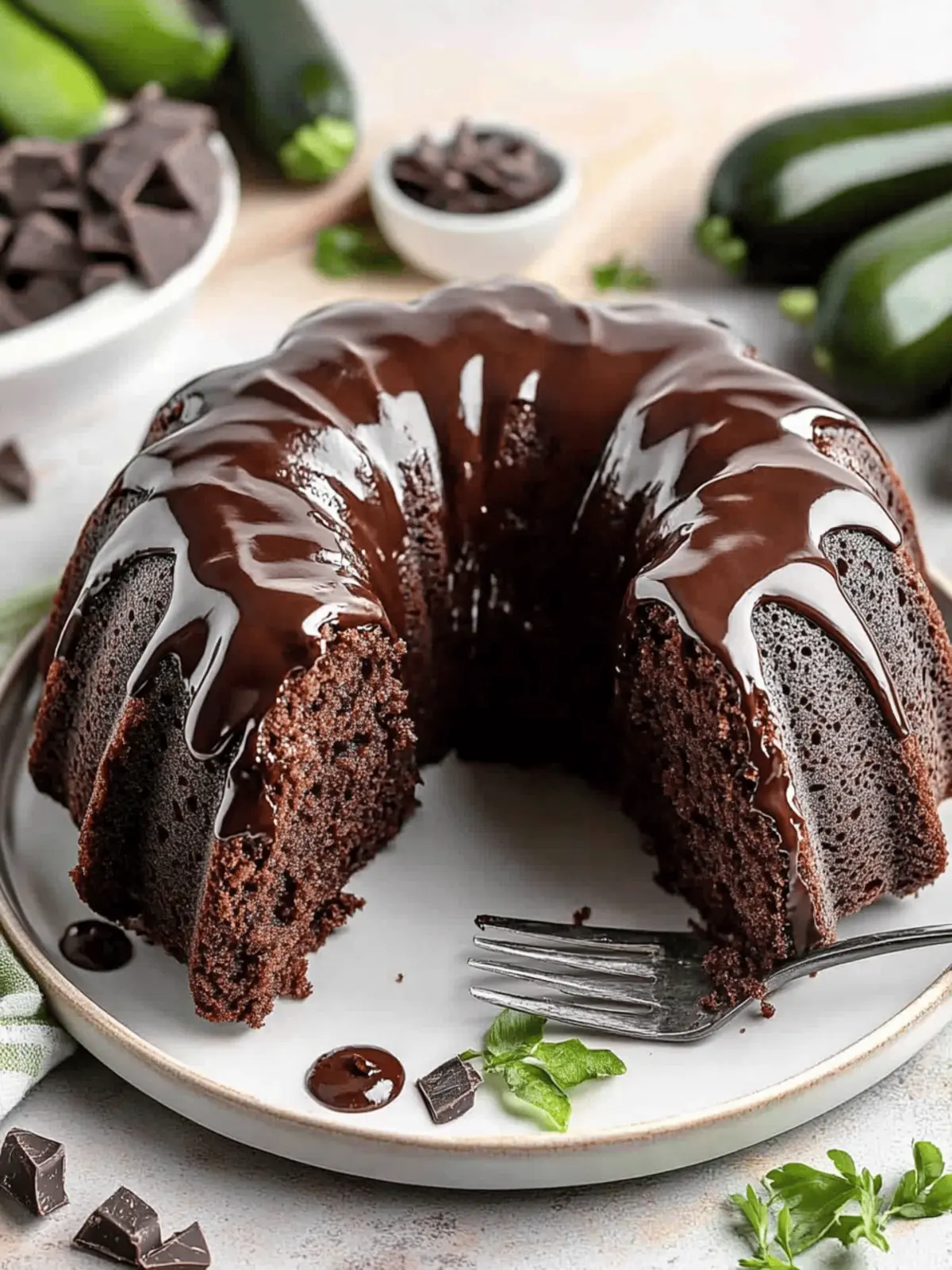 Zucchini Chocolate Bundt Cake