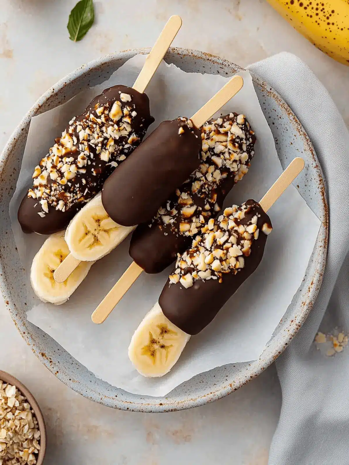 Chocolate Covered Banana Pops