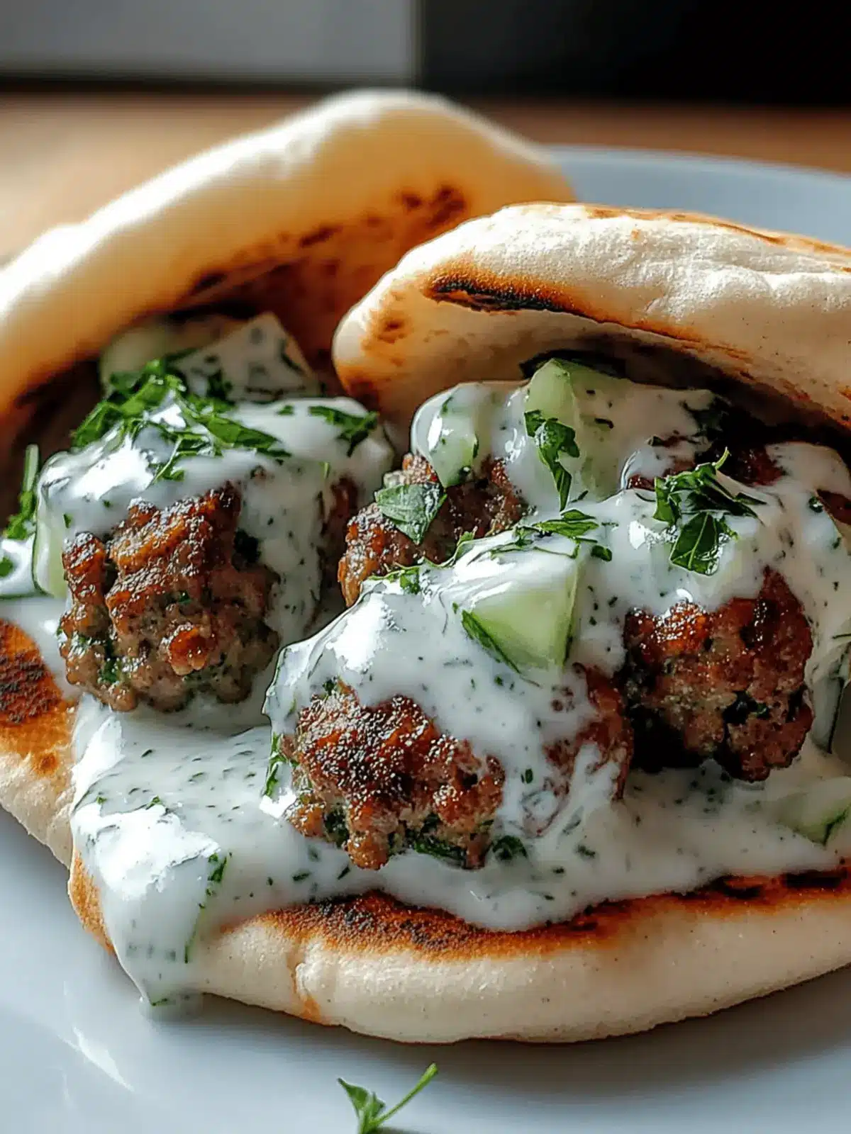 Juicy Mediterranean Kofta Pita Pockets with Cucumber Sauce Delight! 5 Juicy Mediterranean Kofta Pita Pockets with Cool Cucumber Sauce – 30-Minute Magic!