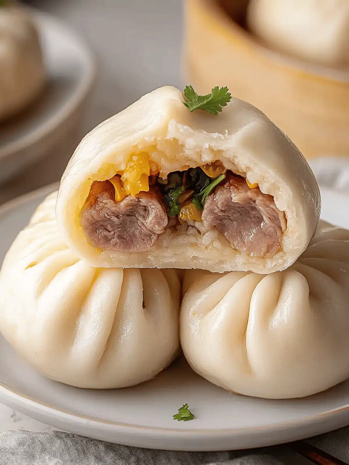 Bánh Bao (Vietnamese Steamed Pork Buns)