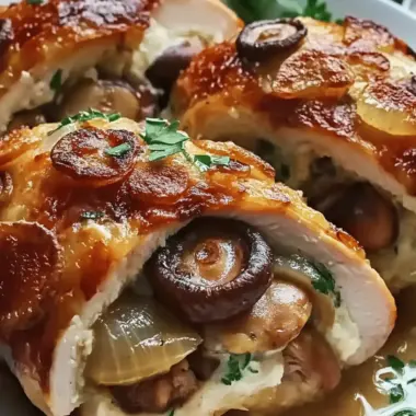 Mushroom Melt Stuffed Chicken – A Comforting & Flavorful Dish