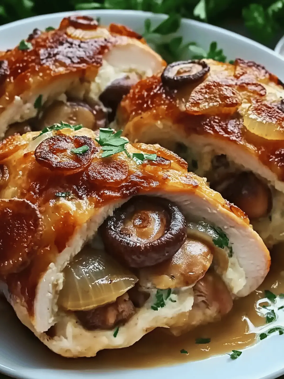 Mushroom Melt Stuffed Chicken – A Comforting & Flavorful Dish