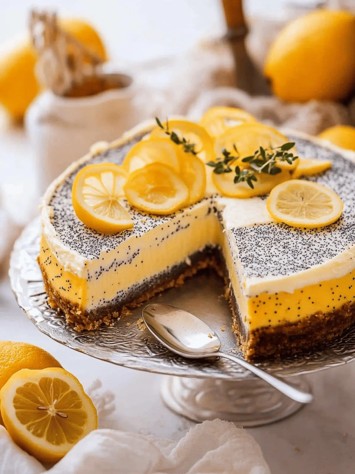Lemon Poppy Seed Cheesecake