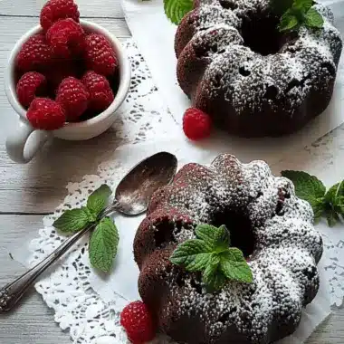 Mini Chocolate Bundt Cakes