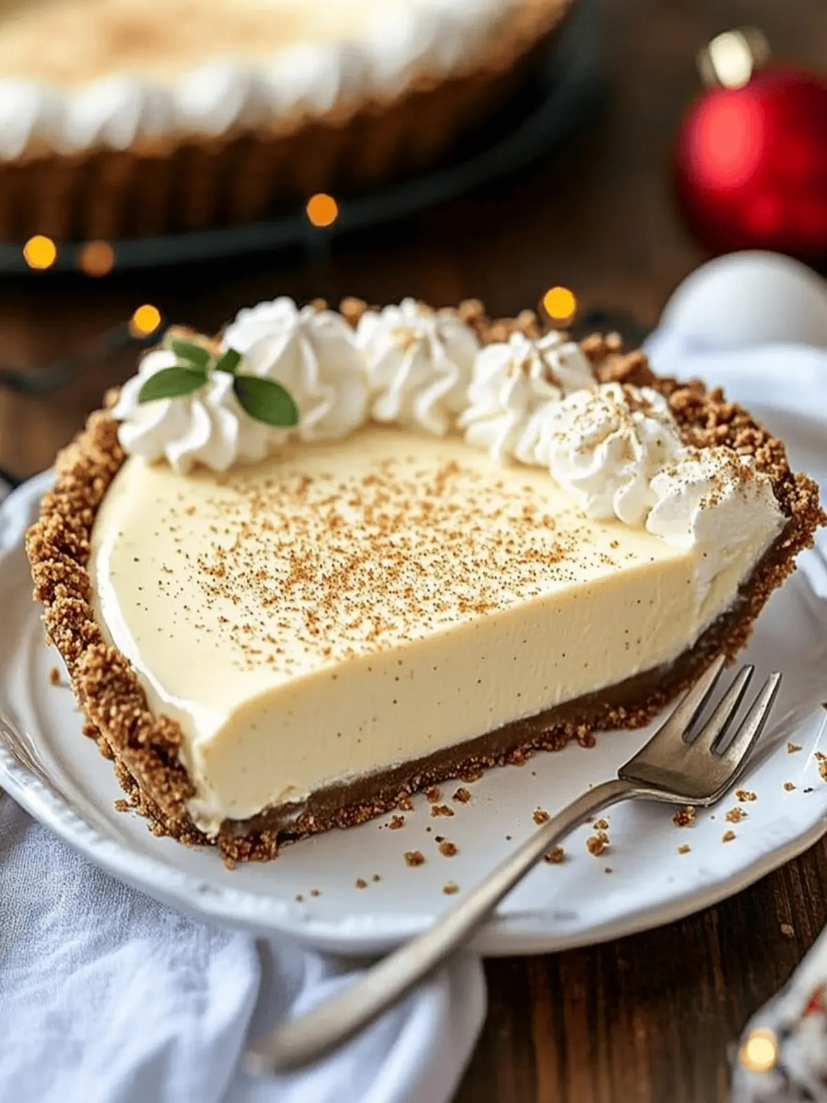 The Best No-Bake Eggnog Cream Pie for the Holidays