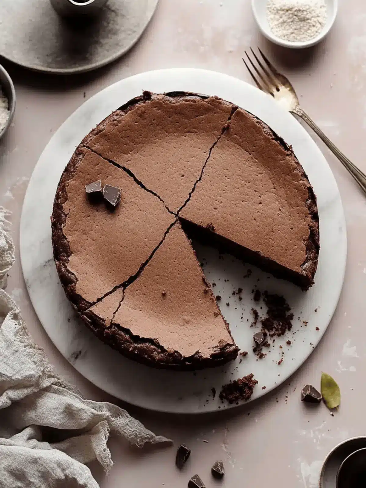 Rich Chocolate Torte with Almond Flour (Fudgy!)