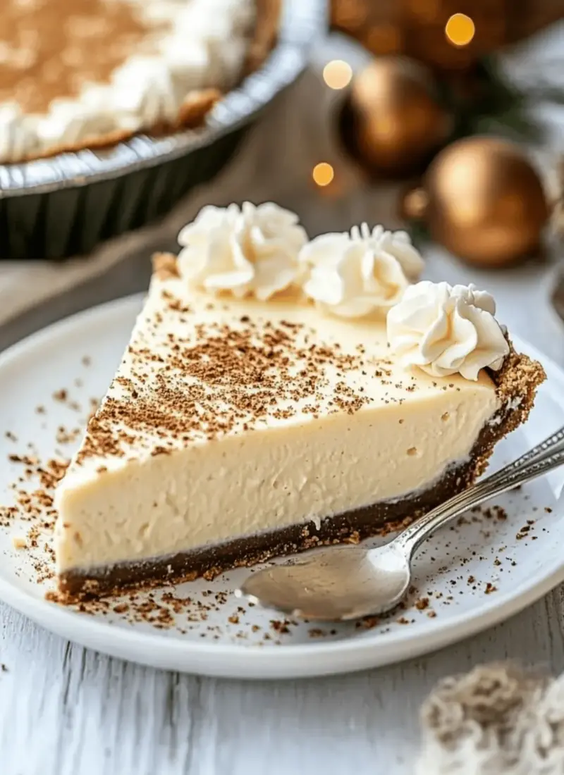The Best No-Bake Eggnog Cream Pie for the Holidays