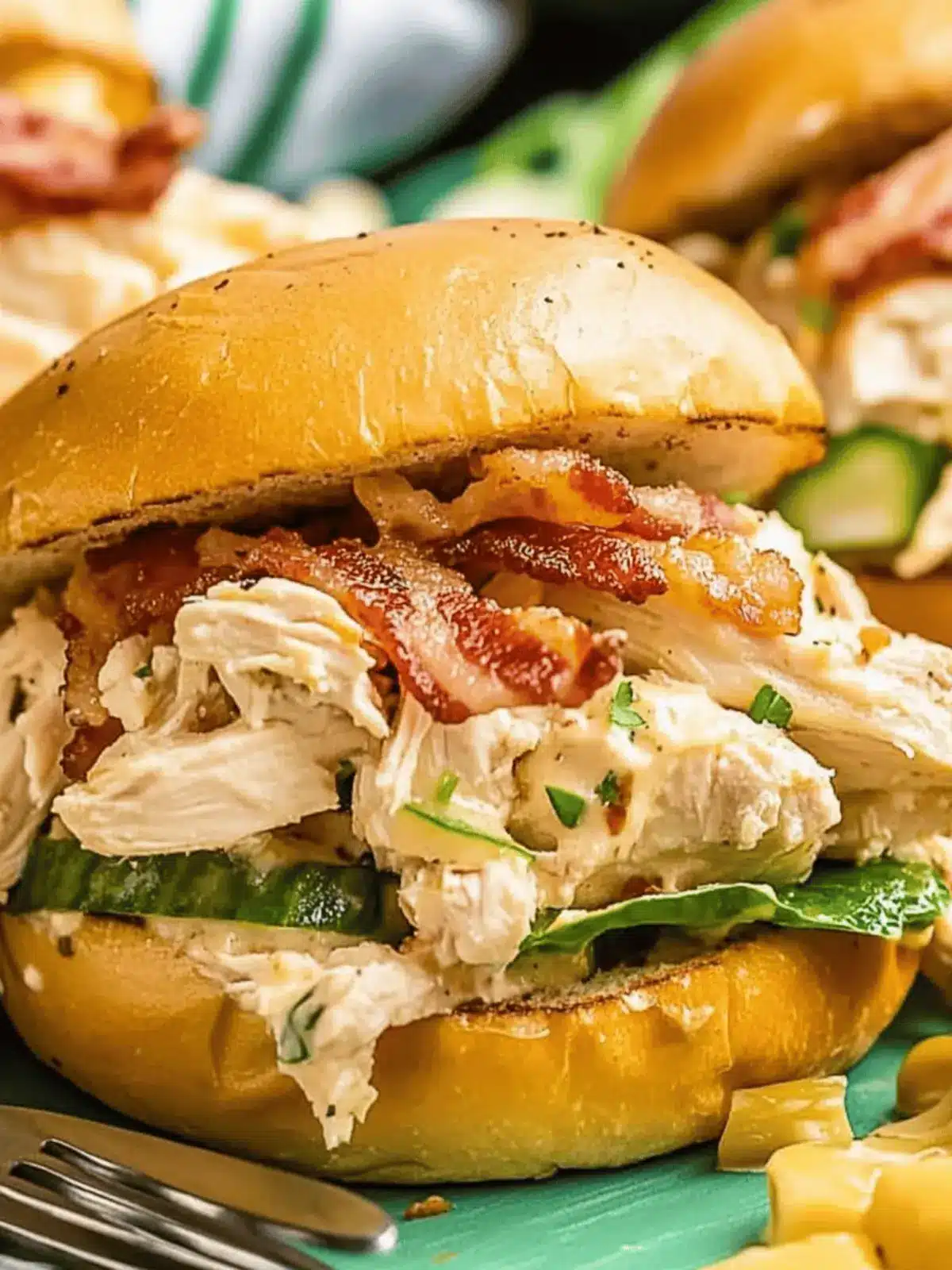 Slow Cooker Chicken Bacon Ranch Sandwiches (AKA Crack Chicken)