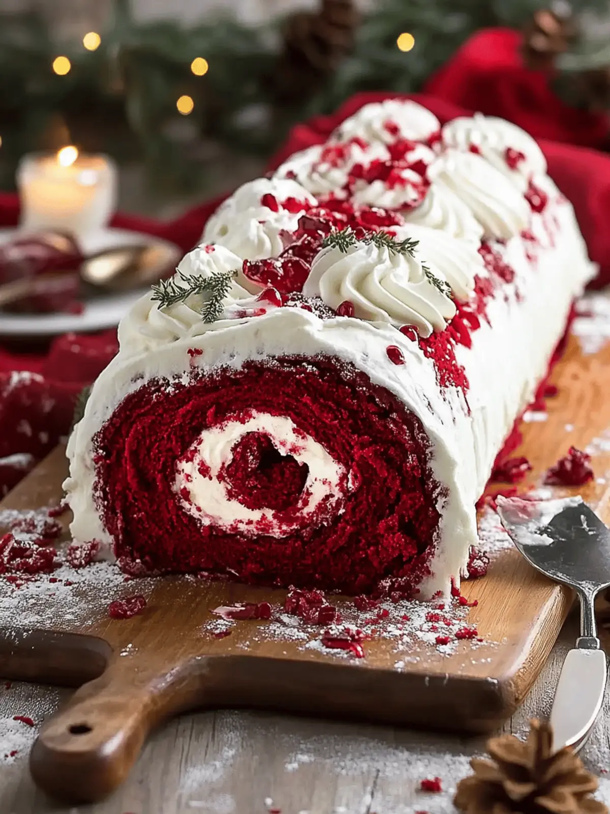 Delightful Red Velvet Yule Log with Creamy Filling Magic 2 Red Velvet Yule Log
