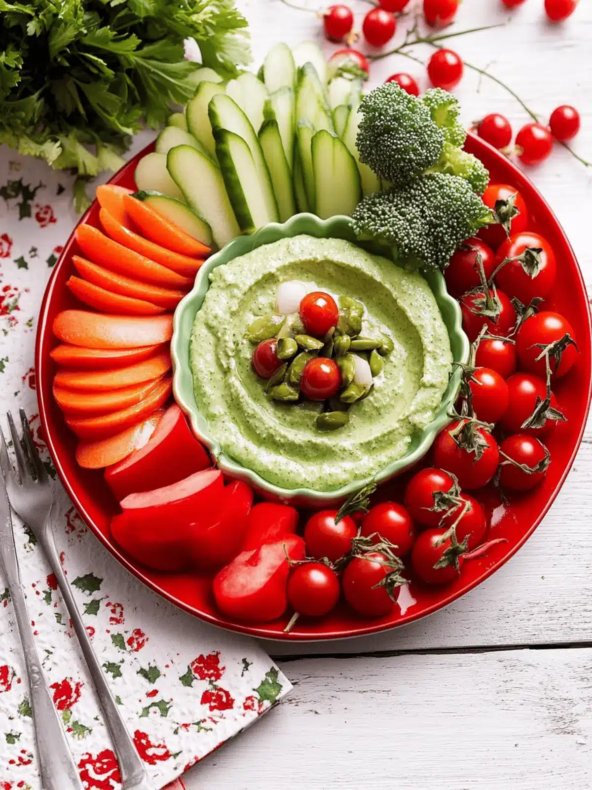 Christmas Crudités: Creamy Herb Dip Everyone Will Love 3 Christmas Crudités
