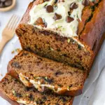 Cream Cheese Swirled Chocolate Chip Zucchini Bread