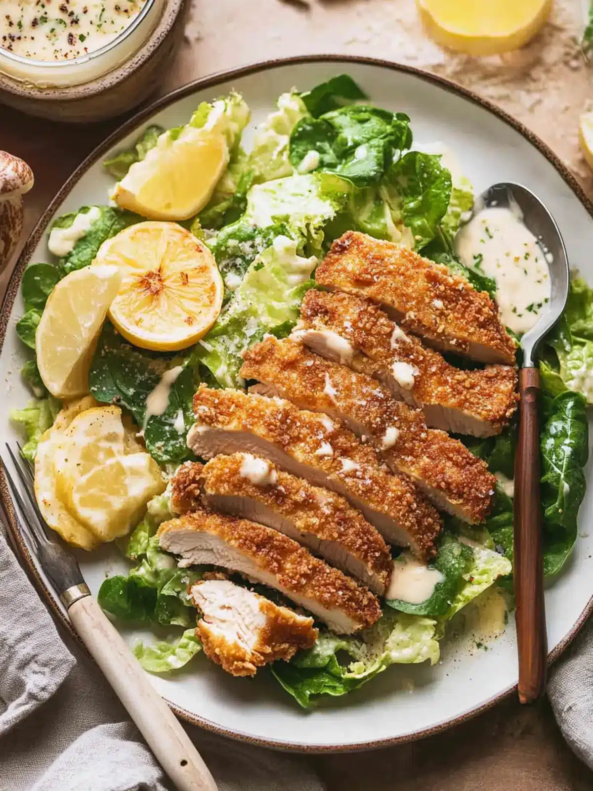 Crispy Chicken Caesar Salad