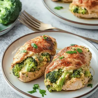 Easy Broccoli Cheddar Stuffed Chicken Breast Recipe