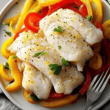 Cod with Sweet Peppers