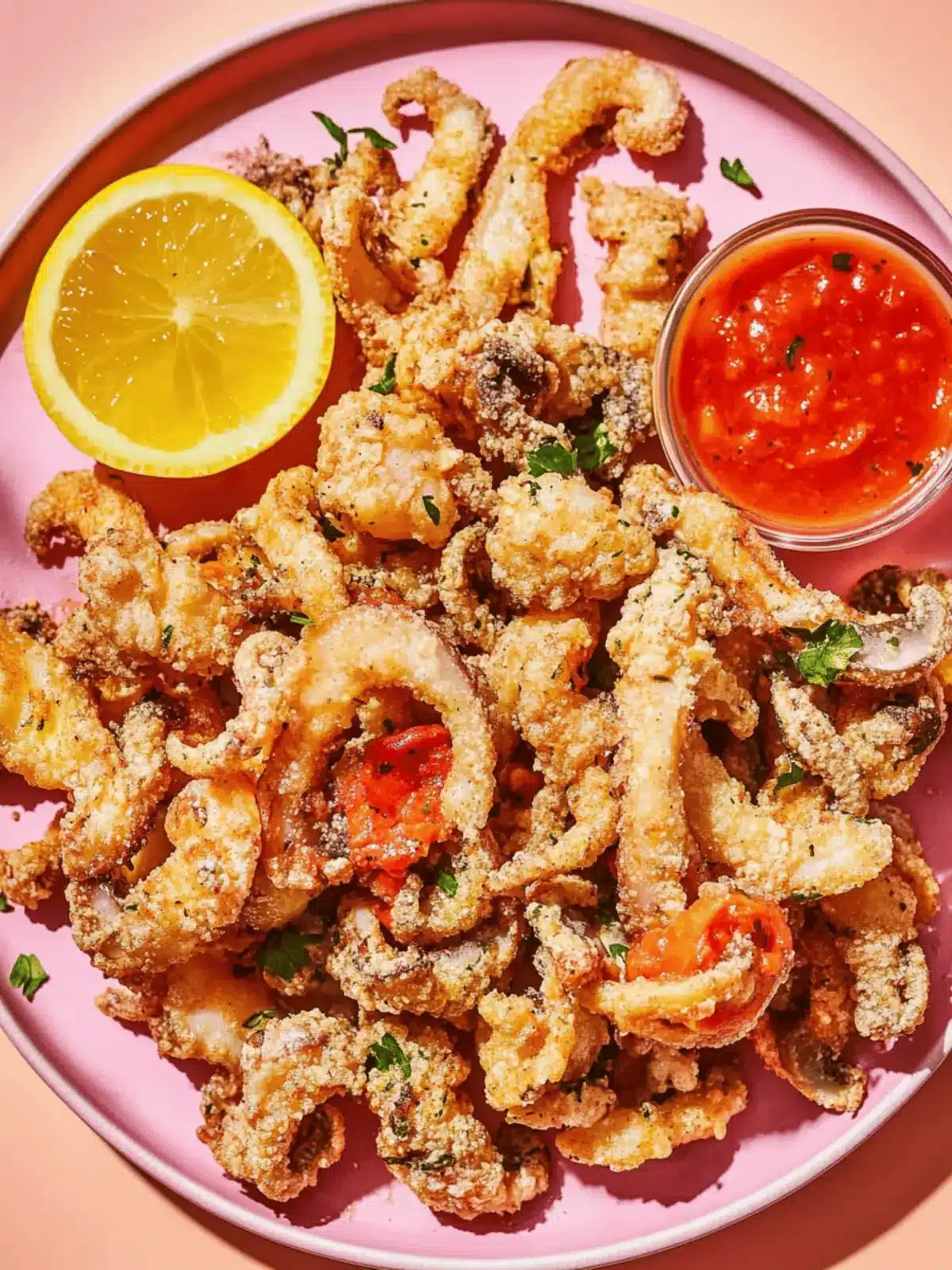 Mushroom “Calamari” with Spicy Marinara