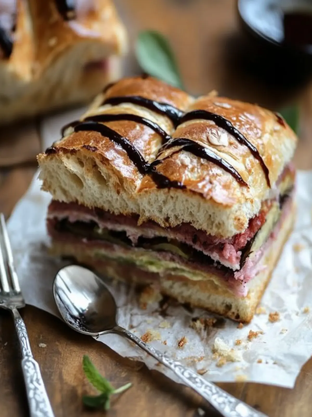 Pressed Italian Focaccia Sandwich