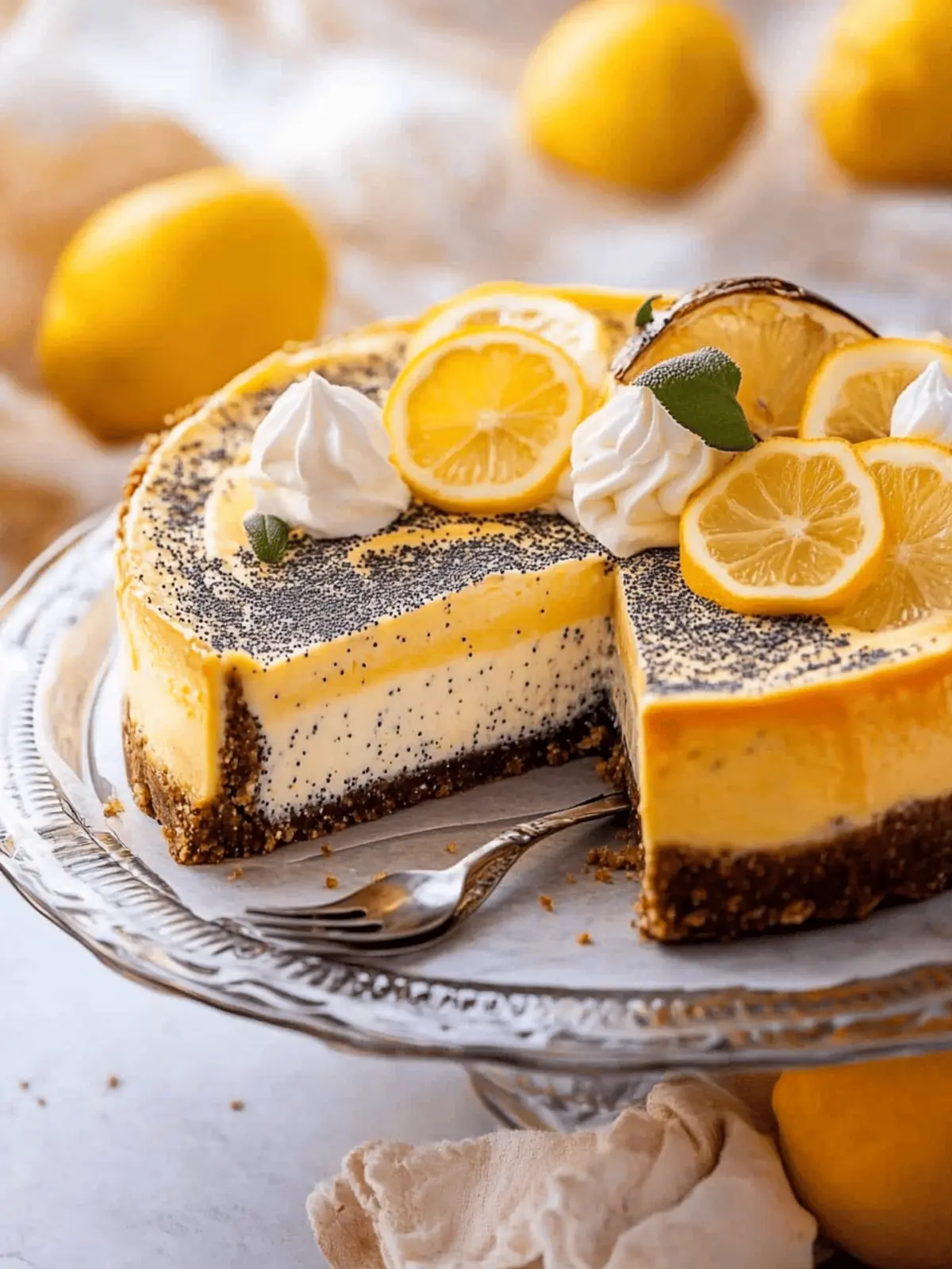 Lemon Poppy Seed Cheesecake
