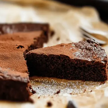 Dense & Fudgy Flourless Chocolate Cake