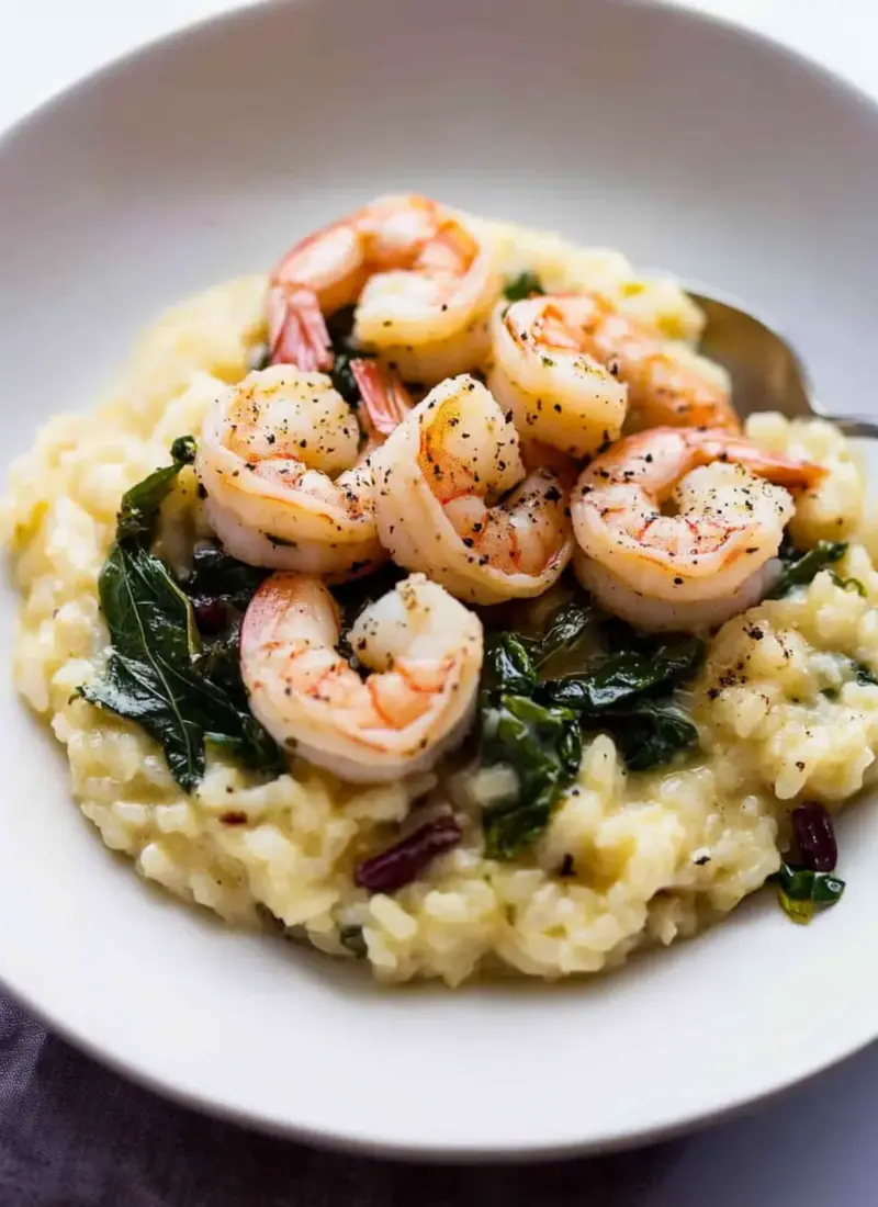 Shrimp and Swiss Chard Risotto