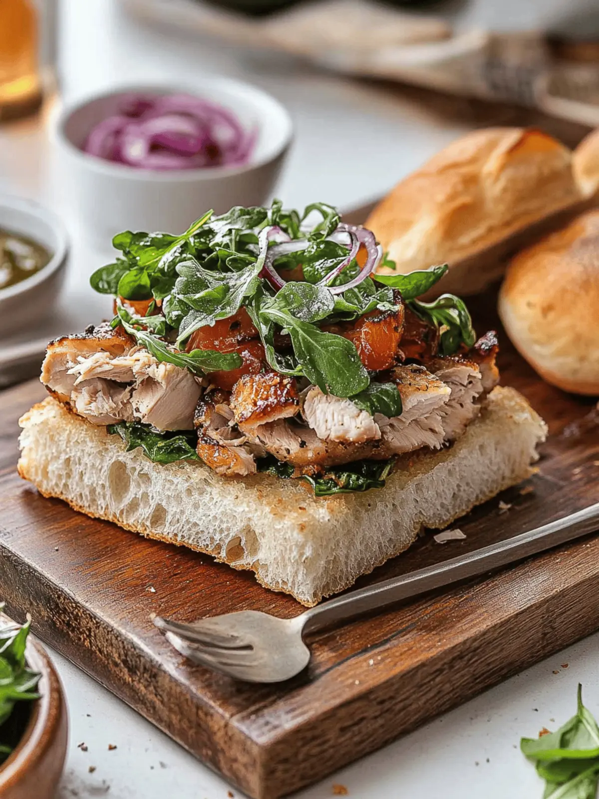 The Ultimate Focaccia Sandwich with Roast Chicken Filling