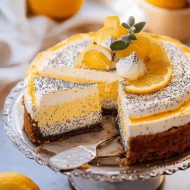 Lemon Poppy Seed Cheesecake