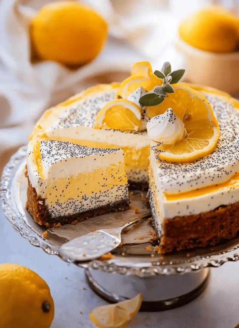 Lemon Poppy Seed Cheesecake