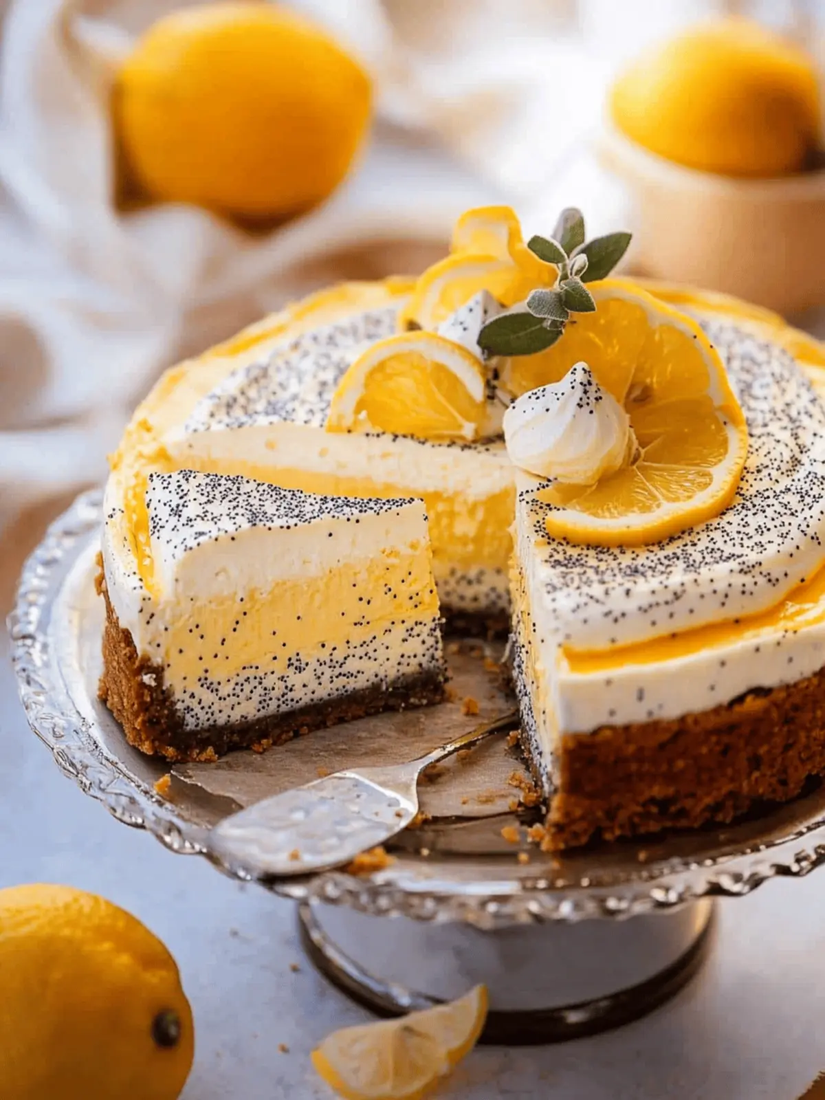 Lemon Poppy Seed Cheesecake